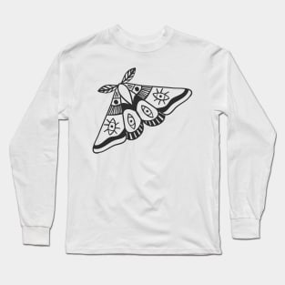 Mystic Moth Butterfly Black Long Sleeve T-Shirt